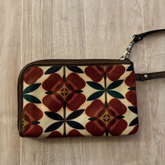 Discontinued Fossil Key-Per Wristlet Wallet - Y2K Early 2010s Retro Floral - Picture 2 of 8